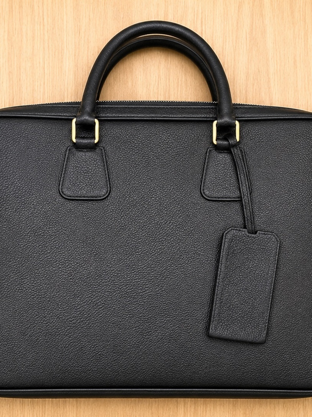 Jil Sander midnight blue Leather Laptop Bag with Gold-Tone Hardware